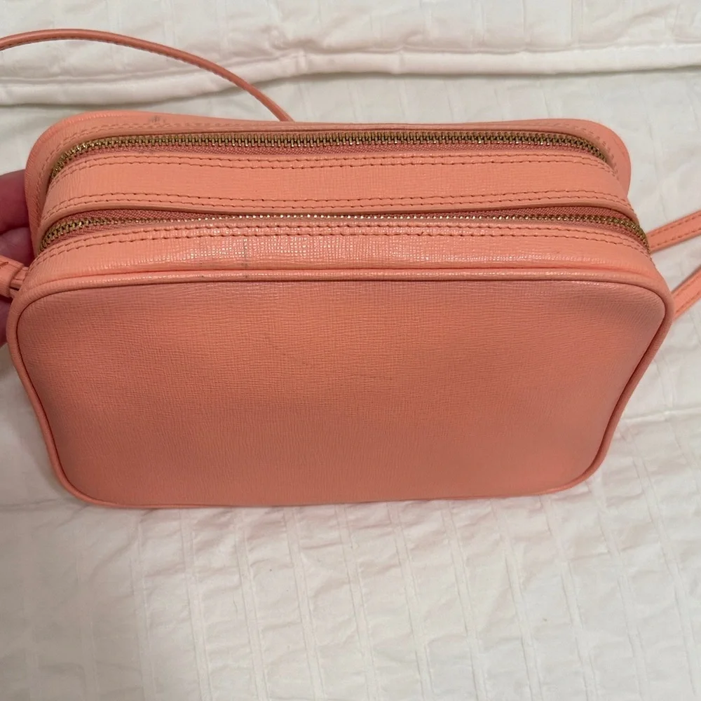 Furla Peach Leather Crossbody Bag